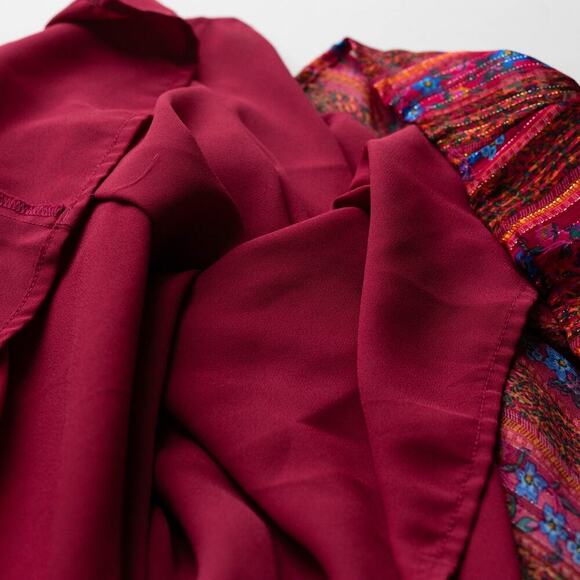 Sweet Baby Jamie Red Floral Boho Dress - Size M - Picture 5 of 6